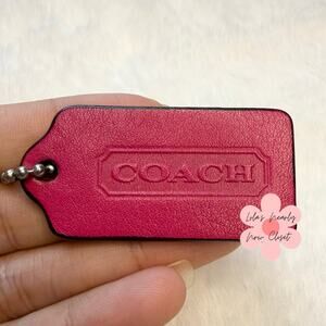 1.5" COACH Legacy Fuchsia Fob Bag Charm Hang tag Hangtag